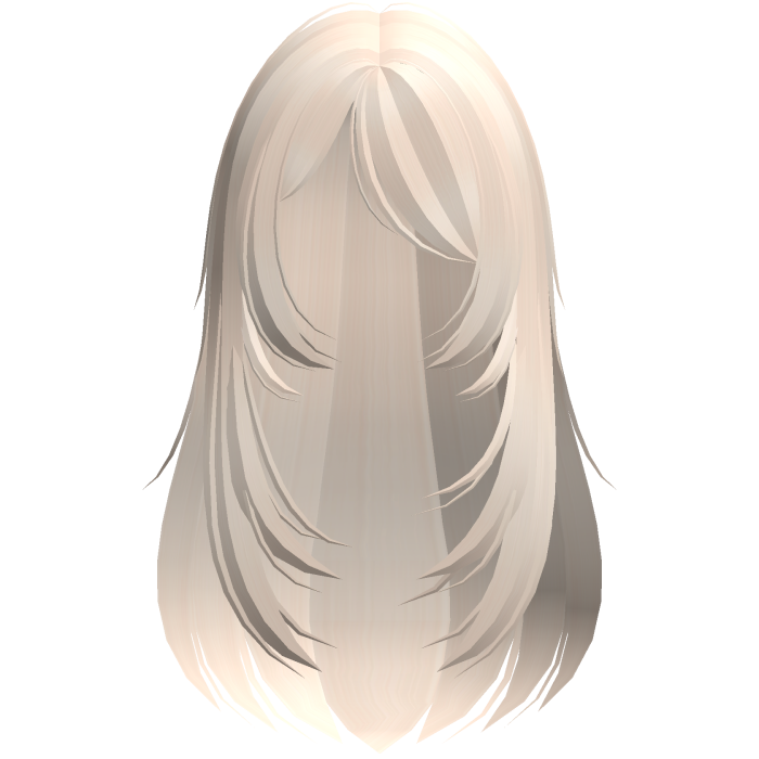 ♡꒰sweet long hair w sideswept bangs blonde꒱