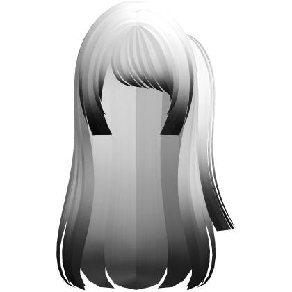 emo moe hime long hair w side pony white black