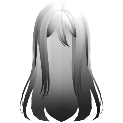 kanade long white black wispy anime hair Roblox item