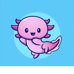 Pink axolotl gaming and blue axolotl gaming