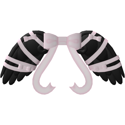 FREE: soft black pegasus wings + pink ribbon thumbnail