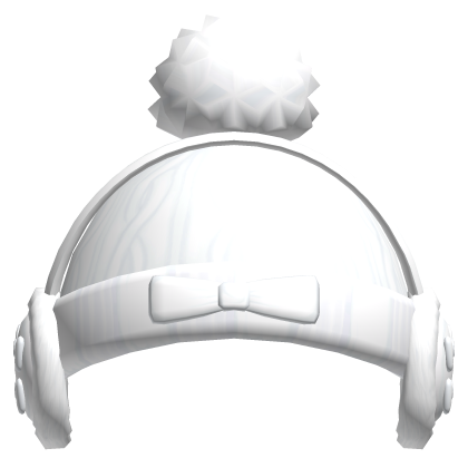 Cute Cozy Winter Beanie w Ear Muffs in White