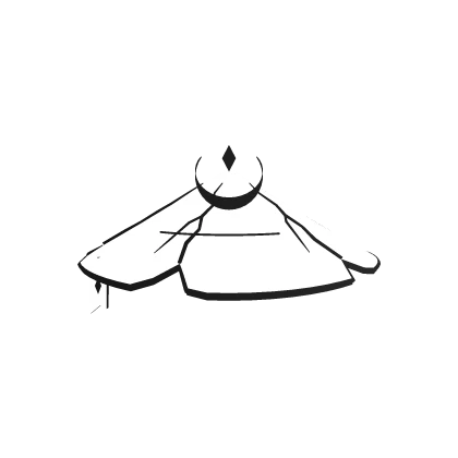 Glowing Ronin Hat White Black Roblox item render
