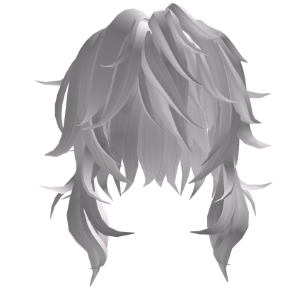 Sunday white anime wolf cut hair