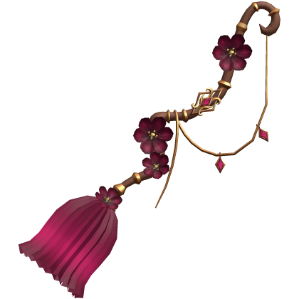 Enchanted whimsy Petal Witch Broom - Magenta/Gold Roblox item