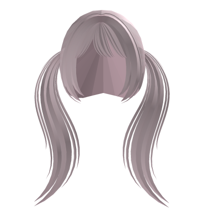 ♡ light pink long curly dolly baby pigtails Roblox item