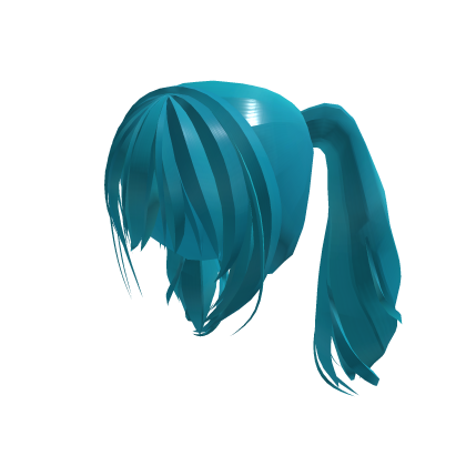 Messy Twintails Hair blue shine metallic Roblox item