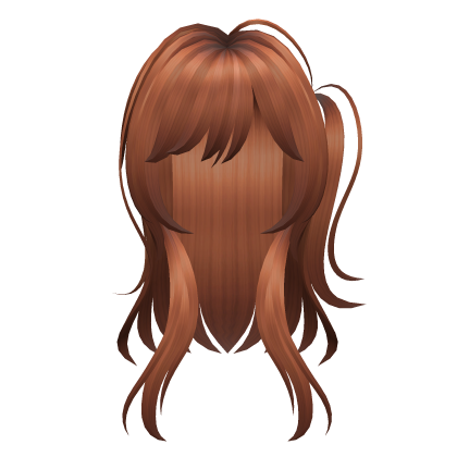 Cute Long Hair with One-side Ponytail in Ginger Roblox item