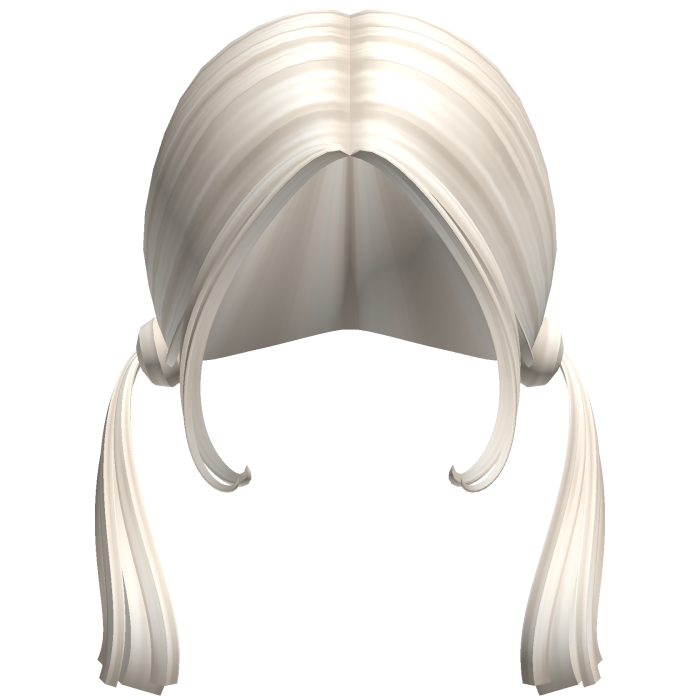 -',ৎ Low Chopped Blunt Pigtails in Ash Blonde