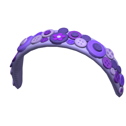 Cute Preppy Purple Button Decora Headband
