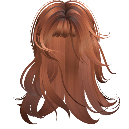 Windy Layered Anime Girl Hair (Ginger) Roblox item