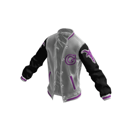 College Jacket | White Black Pink