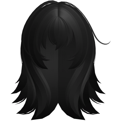 aoi mukou fluffy messy anime hair black