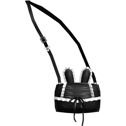 ♱ cute little bunny front bag in black 3.0