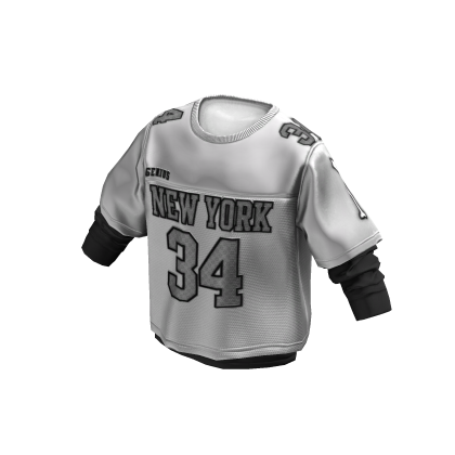 White Layered Football Jersey