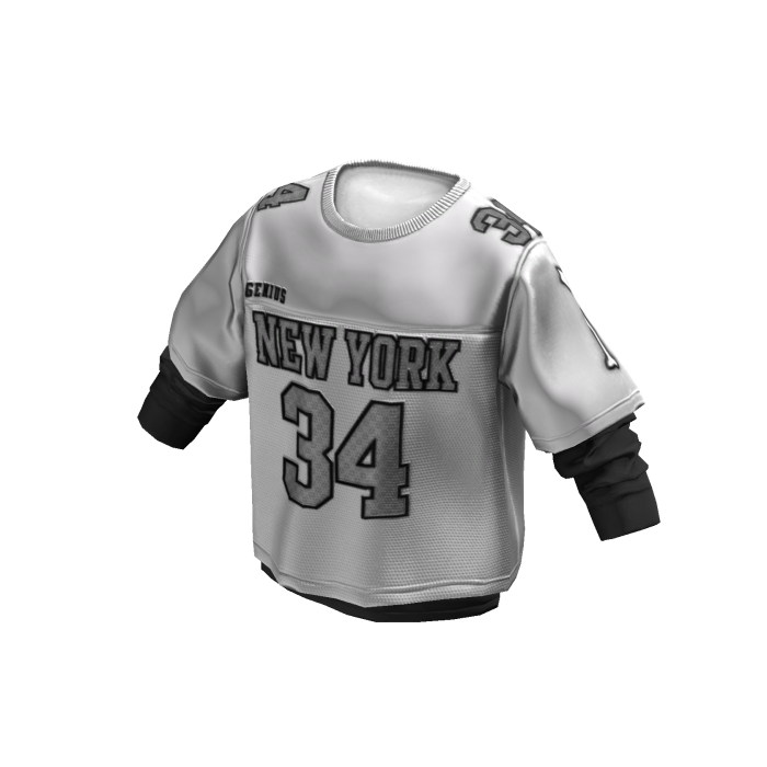 White Layered Football Jersey