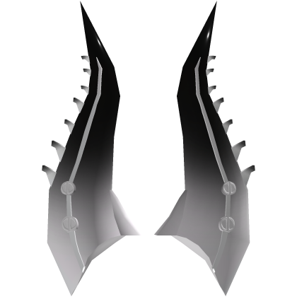 Black/White Horns of Pwnage Recolor (Addon) Roblox item