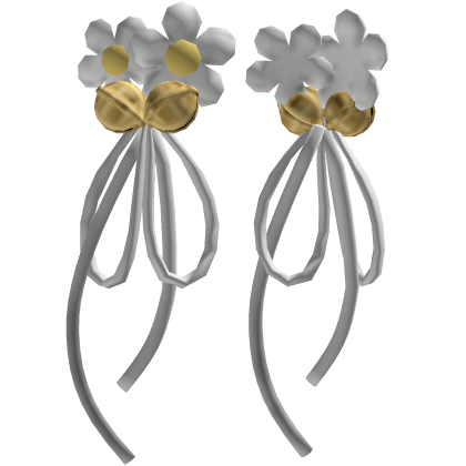 Cute Preppy Asian Ribbons Bells Flowers Hair Pin Roblox item