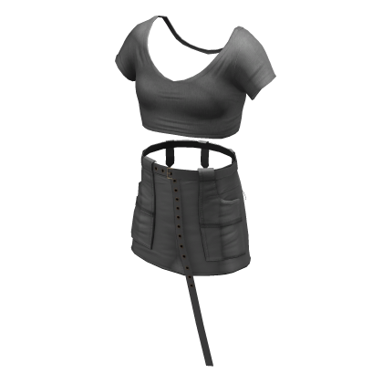 BB Grey Cargo Skirt