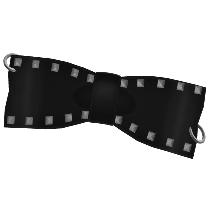 bow hair clip with piercings in black  Roblox item