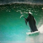 hahahaha look it's death on a surfboard lmaox
