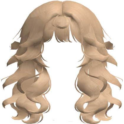 Cute Fluffy Light Blonde Curly Hair Roblox item
