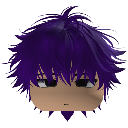 Cute Y2K emo dark purple hair