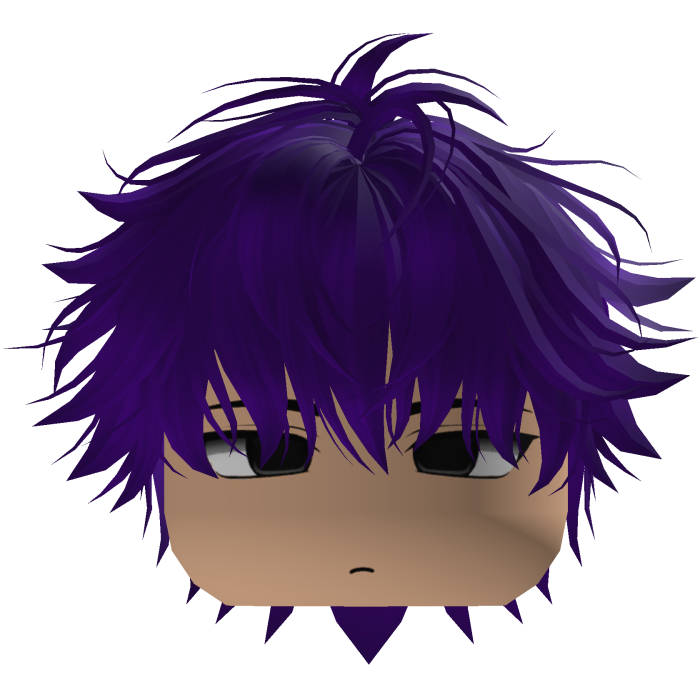 Cute Y2K emo dark purple hair