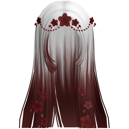 Sakura Princess Hime Cut (White&Red) Roblox item