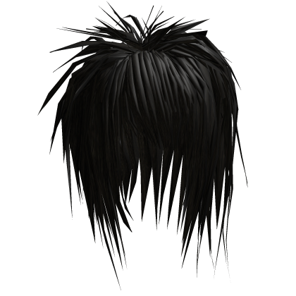 Short Messy Fried Hair (Black) Roblox item