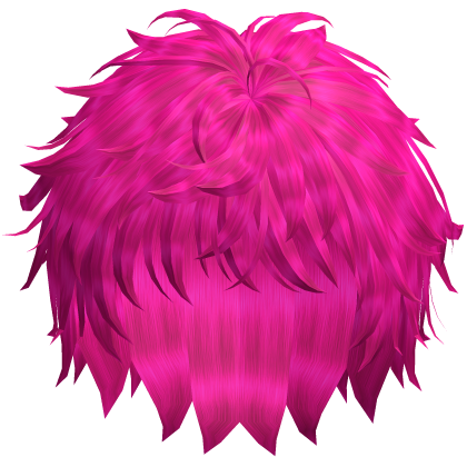 Fluffy Messy Anime Emo Boy Hair Hot Pink Roblox item