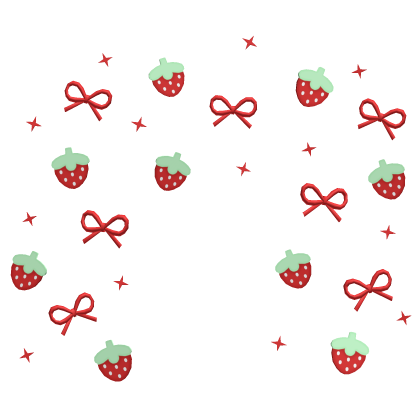 ♡ strawberry & bow aura (red)