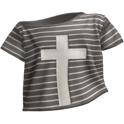 3.0 Moe Vkei Top W Grey & White Stripe Lines  