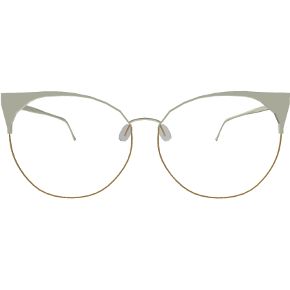 Cute White Cat-Eye Glasses