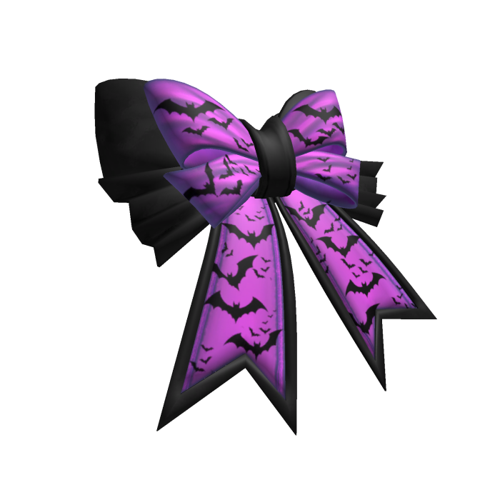 Halloween bow hairclip [Black/Purple]