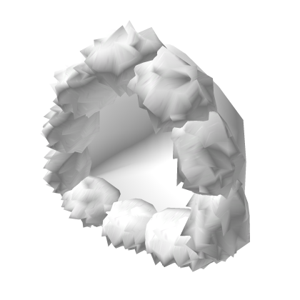 Fluffy White Winter Hood
