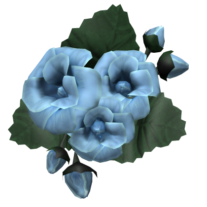 Blue and Green Rose Flower Floral Hair Clip  Roblox item
