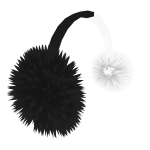 Black and White Fluffy Earmuffs