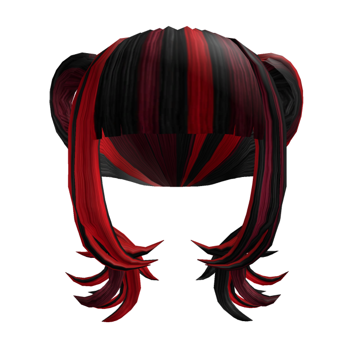 Alternative Emo Scene Red Bangs & Pigtails Hair