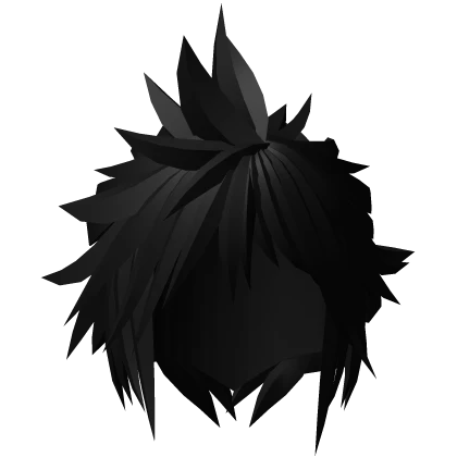 Black Emo Spiky Vkei Messy Anime Boy Hair Roblox item render