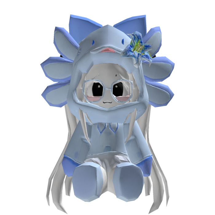 axolotl mini plushie (Shoulder)