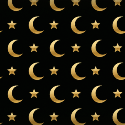 Islamic Gold Crescent Moon Stars Muslim Background