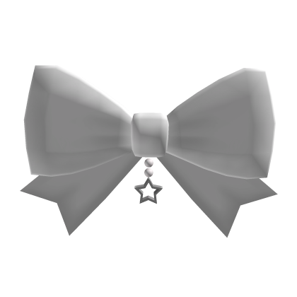 White Kawaii Star Bow Roblox item