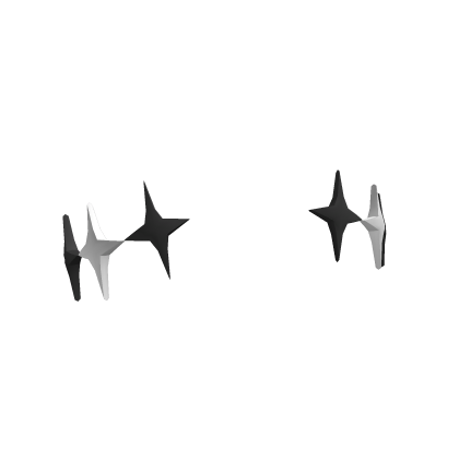 Bling Star Hair Clips Black and White Roblox item