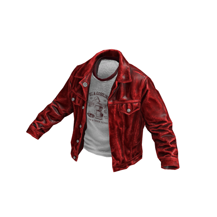 Red Rockstar Jacket w/ Graphic Tee