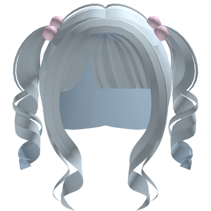 Icy white Gothic Curled Pigtails