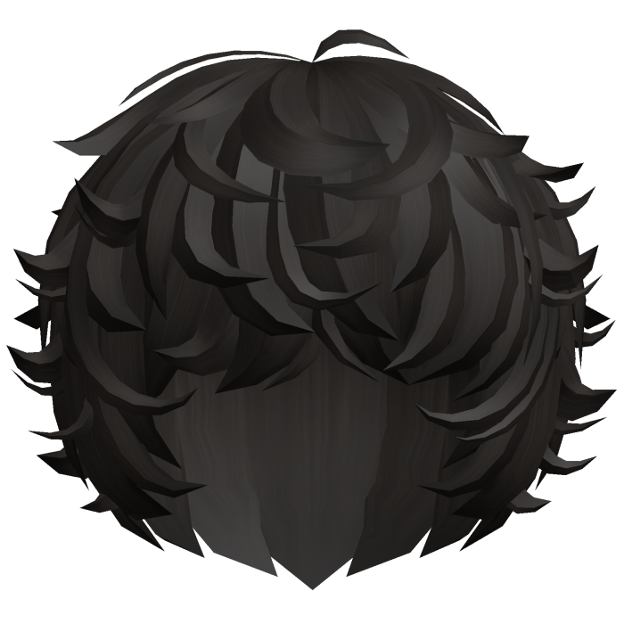cute kawaii dark brown messy swirly curly fluffy