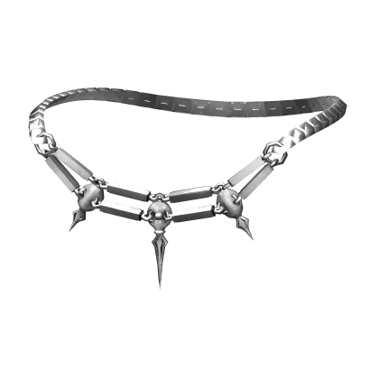 -',ৎ Metal Edgy Silver Shard Necklace (1.0)