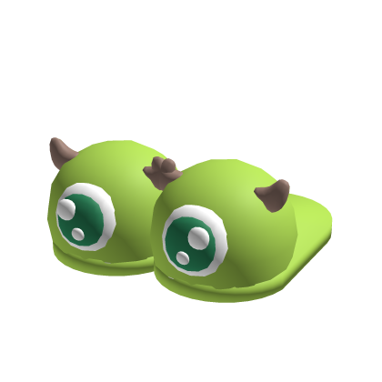 Mike Wazowski Green Alien Monster Plushie Slippers