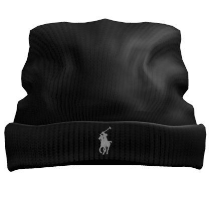 Bonnet RL Noir Blanc Tricoté Designer
